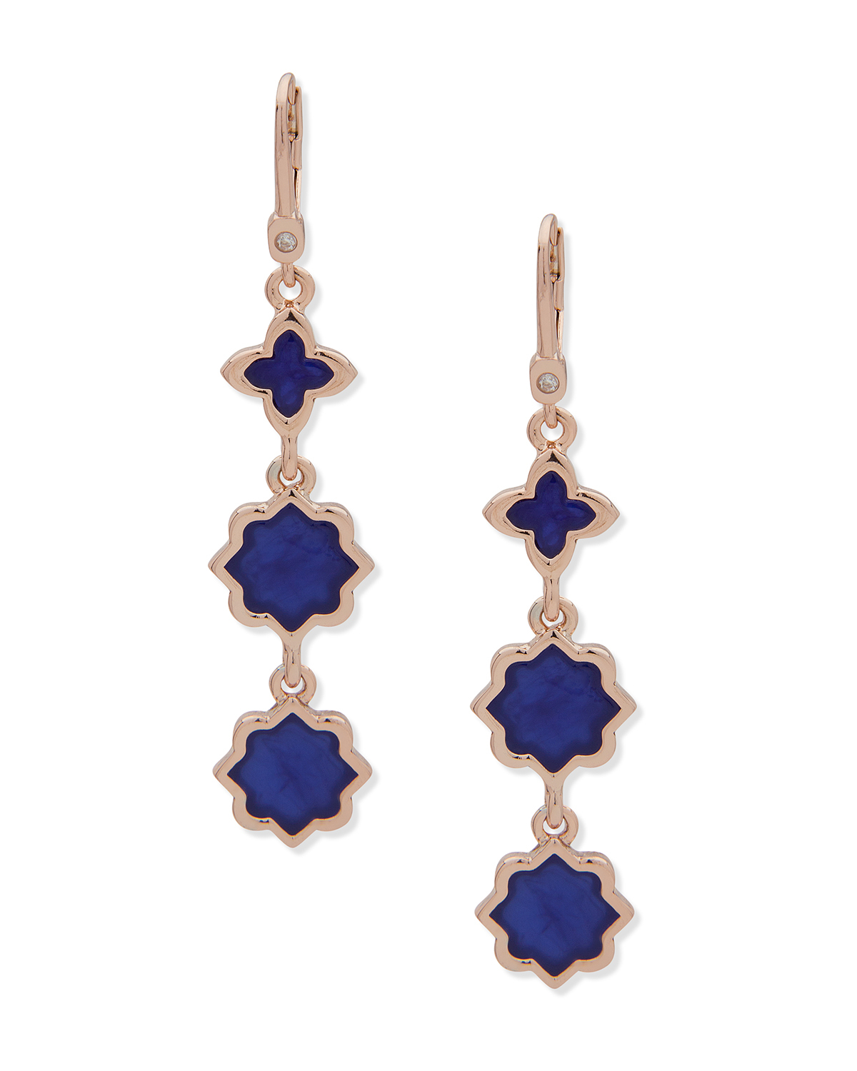 Linear lapis earrings